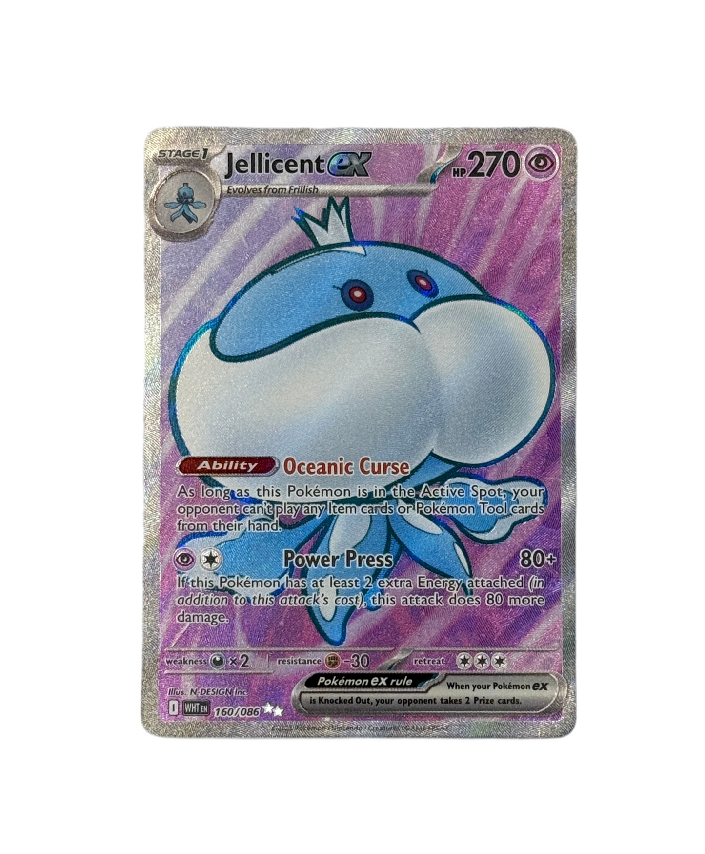 Pokemon White Flare Jellicent ex #160