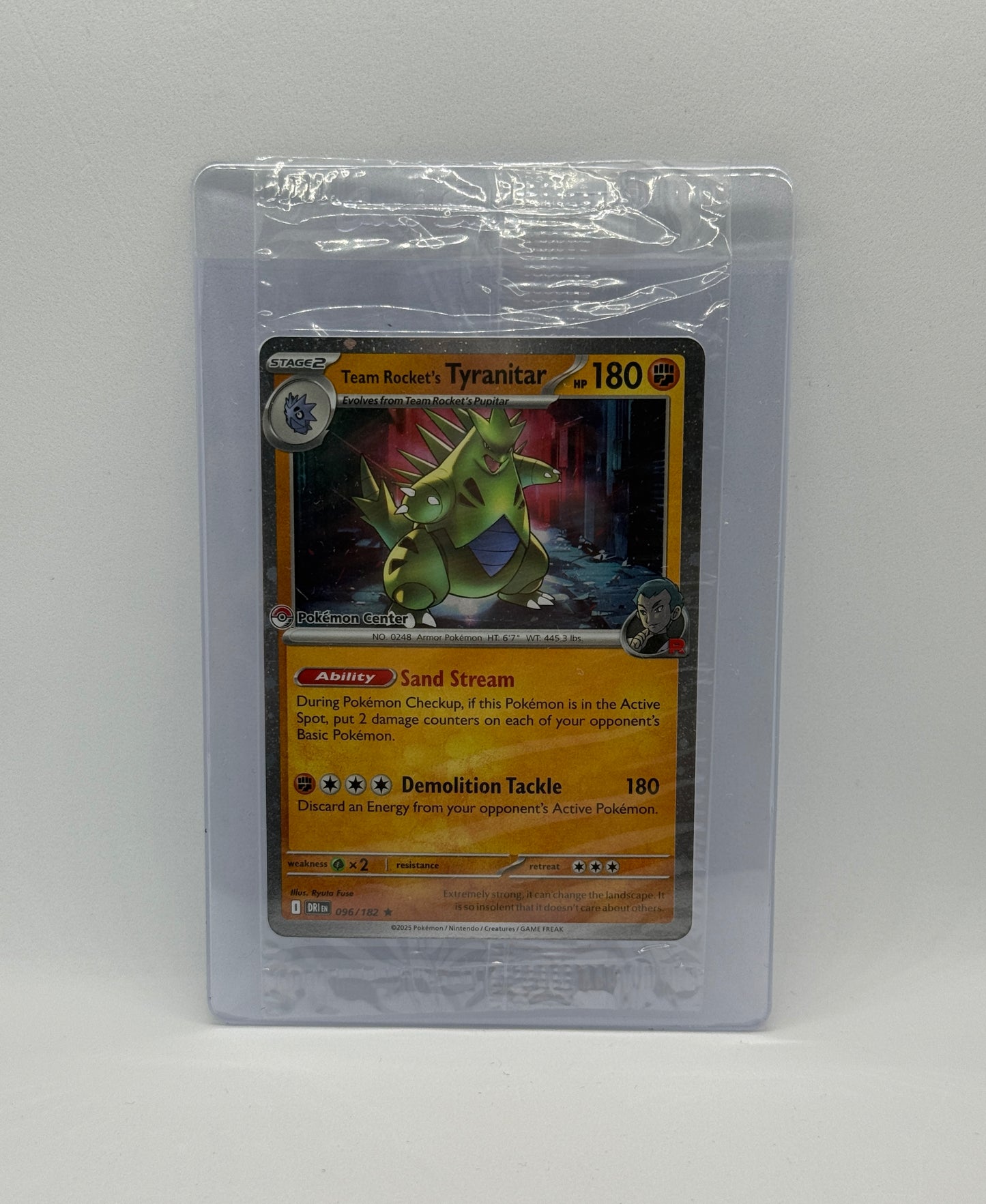Pokemon Center Stamped Team Rocket's Tyranitar Promo Card