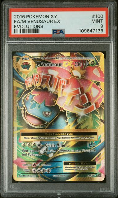 PSA 9 Pokemon Evolutions Venusaur EX #100