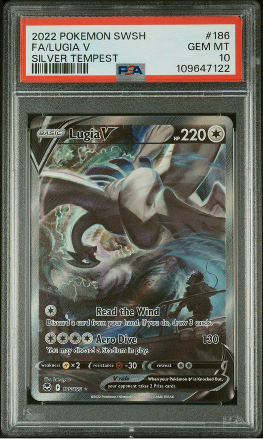 Pokemon Silver Tempest Lugia V 186 PSA 10