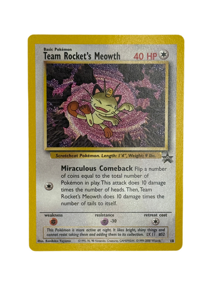 Pokemon Team Rocket's Meowth WotC Promo 18