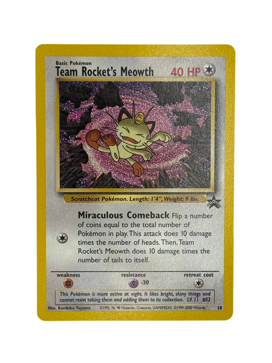 Pokemon Team Rocket's Meowth WotC Promo 18