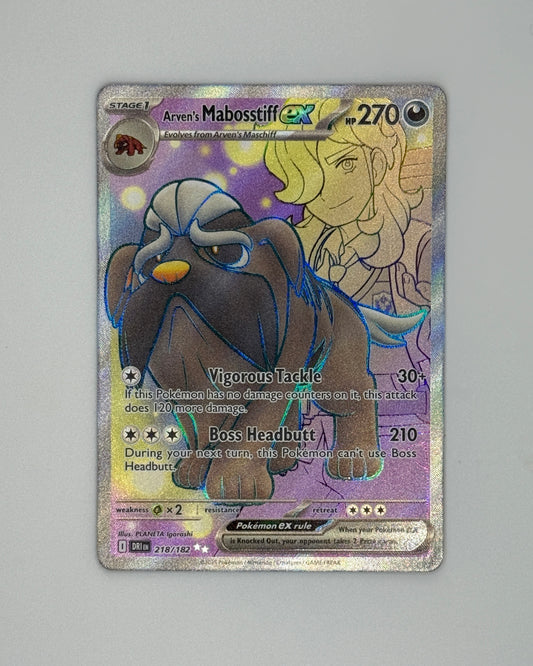 Pokemon Destined Rivals Arven's Mabosstiff ex #218