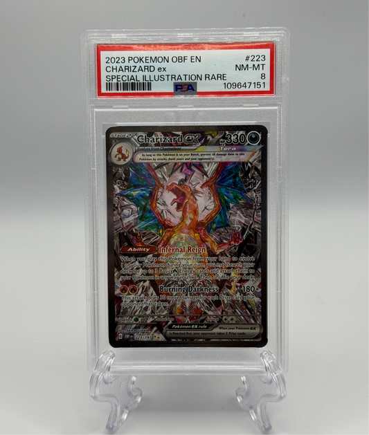 2023 Pokemon Obsidian Flames Charizard ex #223 PSA 8