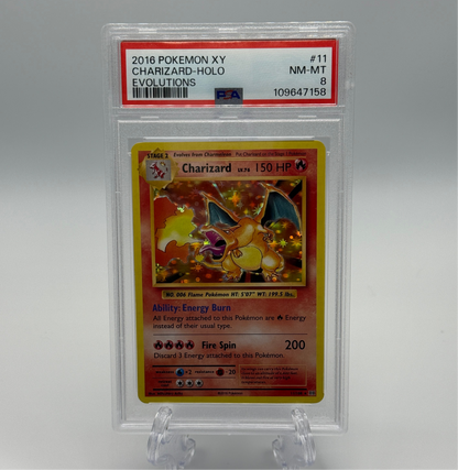 2016 Pokemon Evolutions Charizard Holo #11 PSA 8
