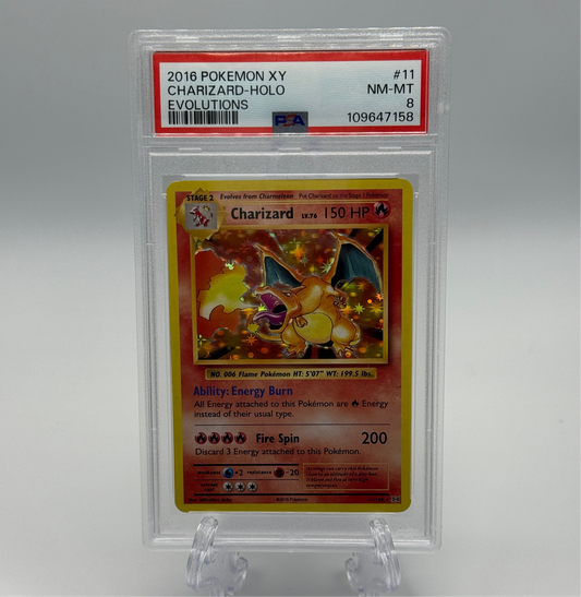 2016 Pokemon Evolutions Charizard Holo #11 PSA 8
