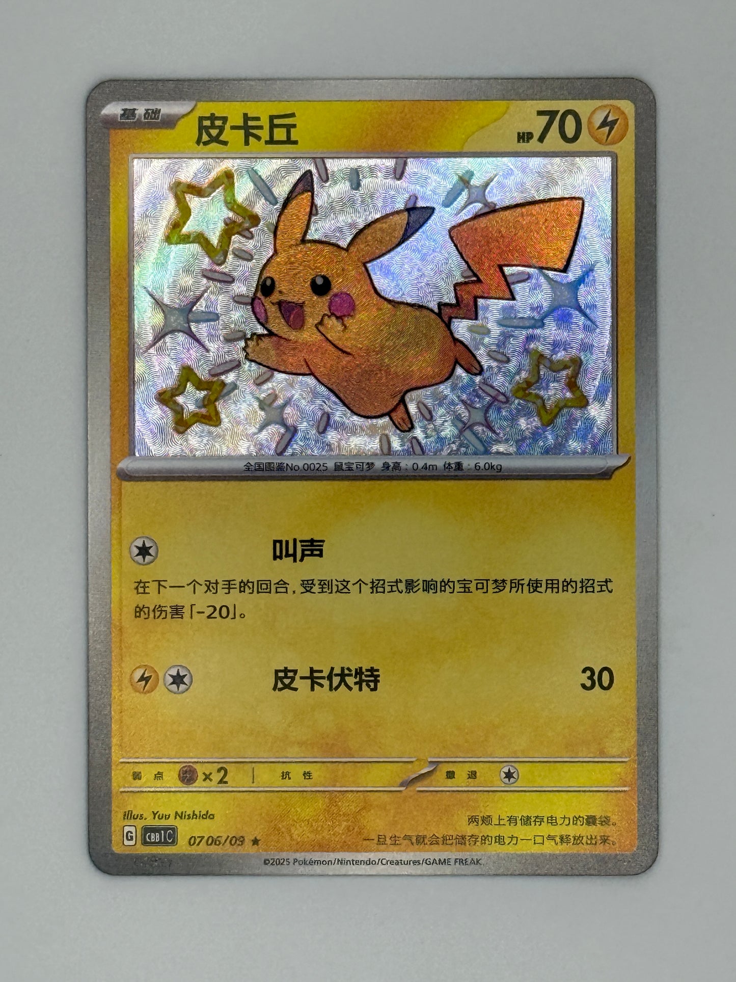 Pokemon Chinese Horizon Gem Pack Shiny Pikachu 0706