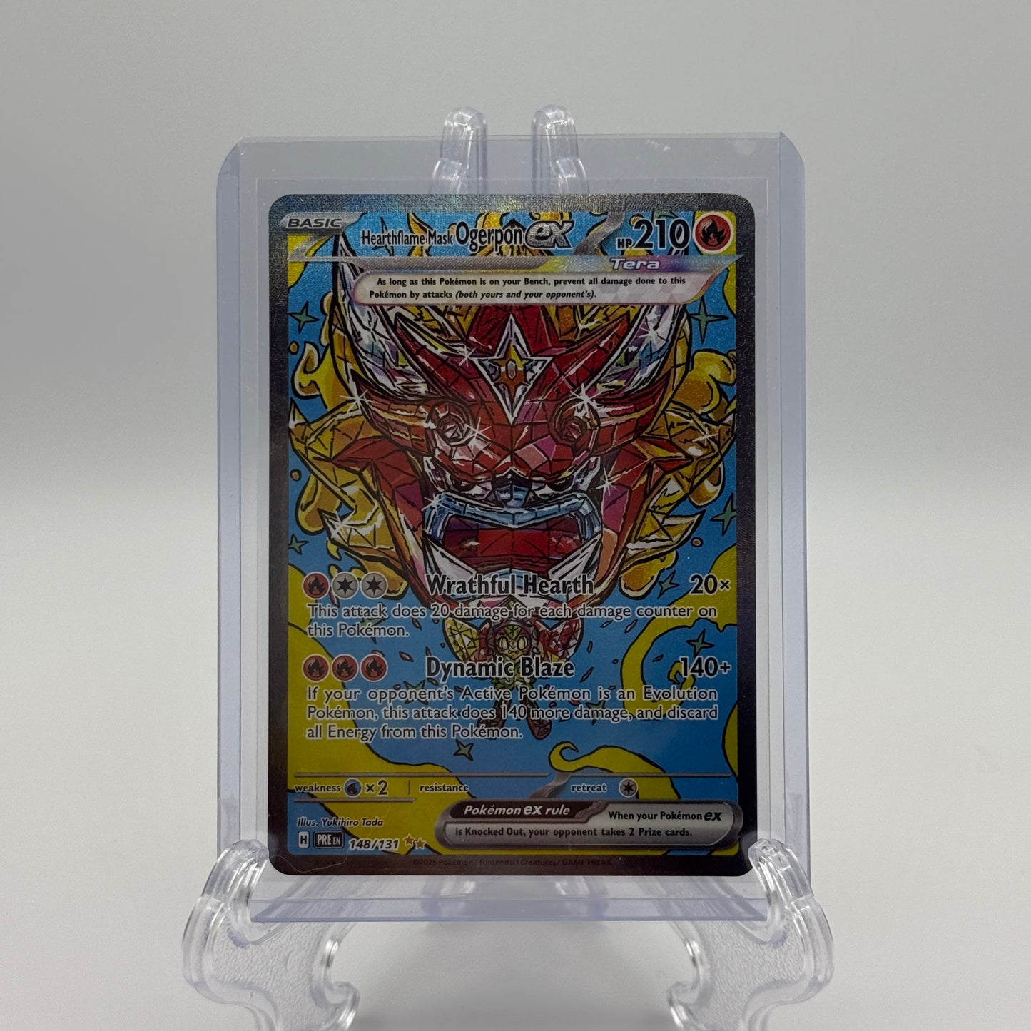 Pokemon Prismatic Evolutions Hearthflame Mask Ogerpon ex 148